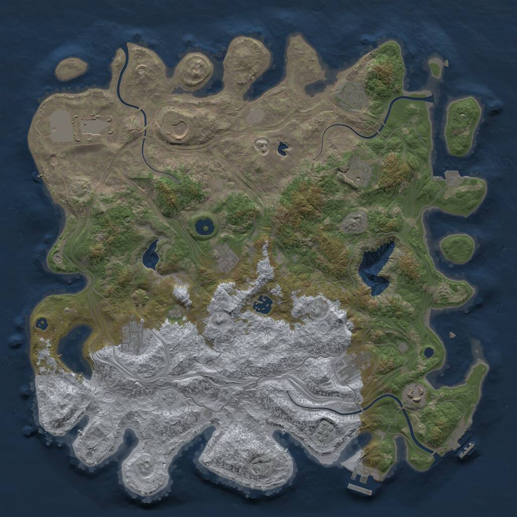 Rust Map: Procedural Map, Size: 4250, Seed: 247453632, 16 Monuments