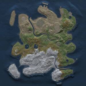 Thumbnail Rust Map: Procedural Map, Size: 3000, Seed: 39382, 8 Monuments