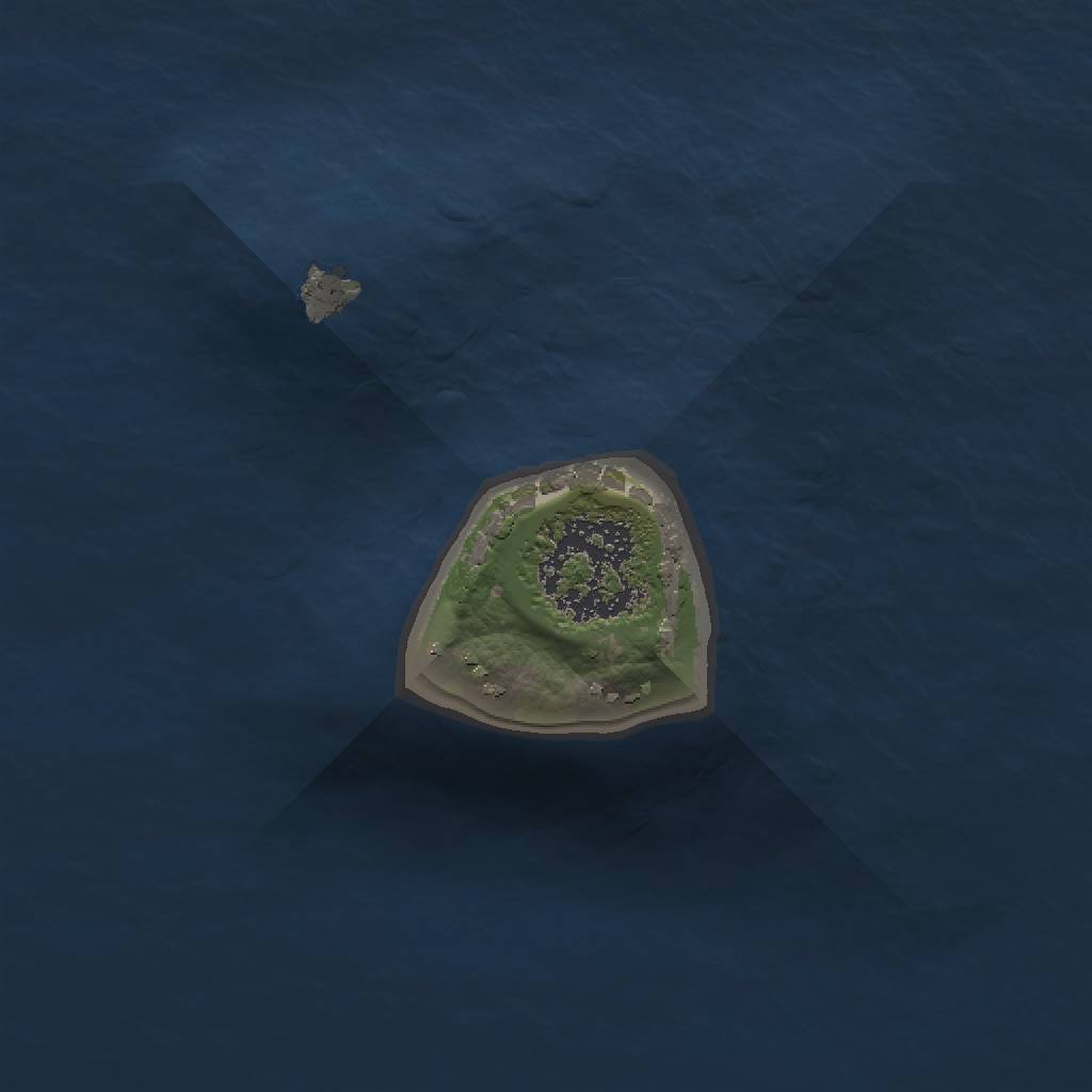 Rust Map: Procedural Map, Size: 1000, Seed: 1262033579, 3 Monuments