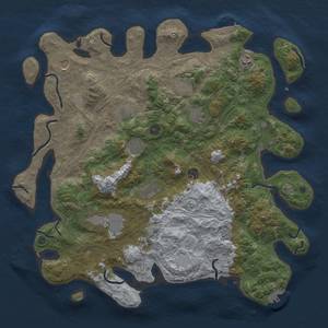 Thumbnail Rust Map: Procedural Map, Size: 4500, Seed: 1448126576, 17 Monuments