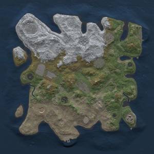 Thumbnail Rust Map: Procedural Map, Size: 3500, Seed: 689761315, 17 Monuments