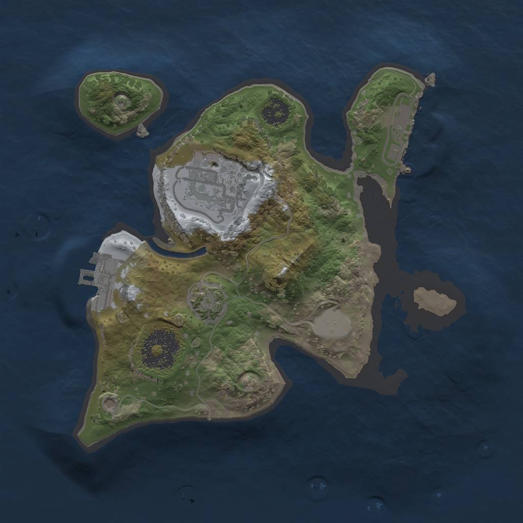 Rust Map: Procedural Map, Size: 2000, Seed: 892173021, 7 Monuments