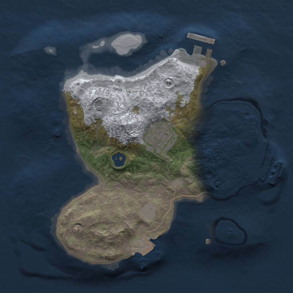 Rust Map: Procedural Map, Size: 2100, Seed: 15, 4 Monuments