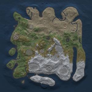 Thumbnail Rust Map: Procedural Map, Size: 3500, Seed: 1191589928, 15 Monuments