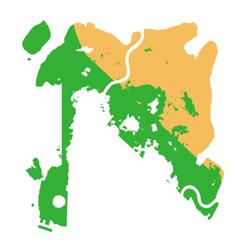 Biome Rust Map: Procedural Map, Size: 3500, Seed: 77377520