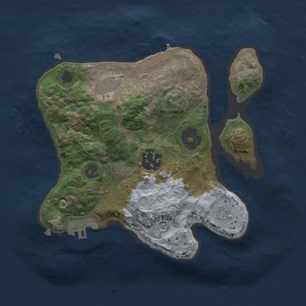 Rust Map: Procedural Map, Size: 2200, Seed: 3337, 8 Monuments