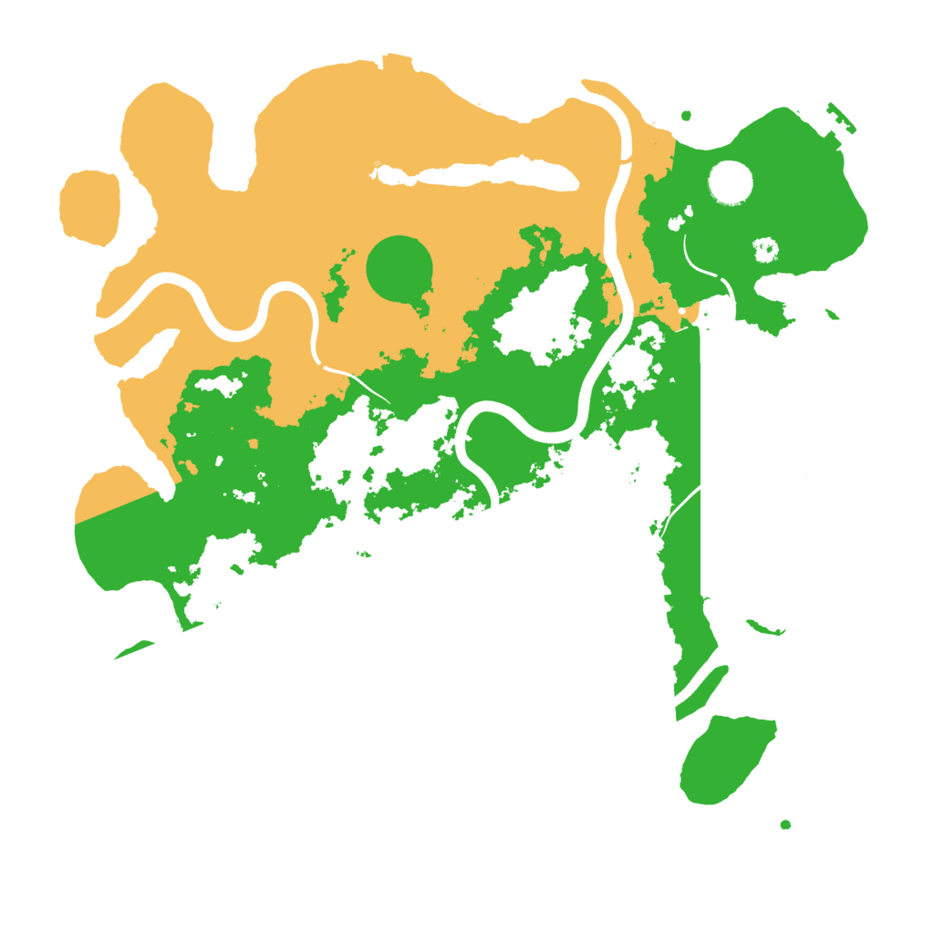 Biome Rust Map: Procedural Map, Size: 3700, Seed: 3689