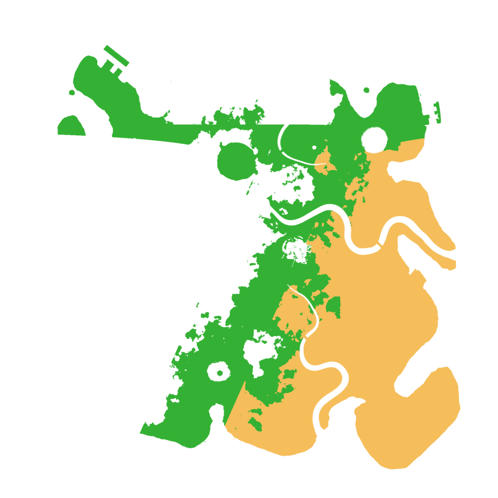 Biome Rust Map: Procedural Map, Size: 3500, Seed: 40039247