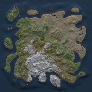 Thumbnail Rust Map: Procedural Map, Size: 4000, Seed: 546765237, 16 Monuments