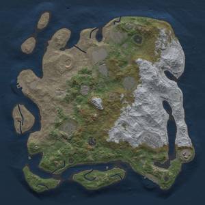 Thumbnail Rust Map: Procedural Map, Size: 3650, Seed: 90019880, 17 Monuments