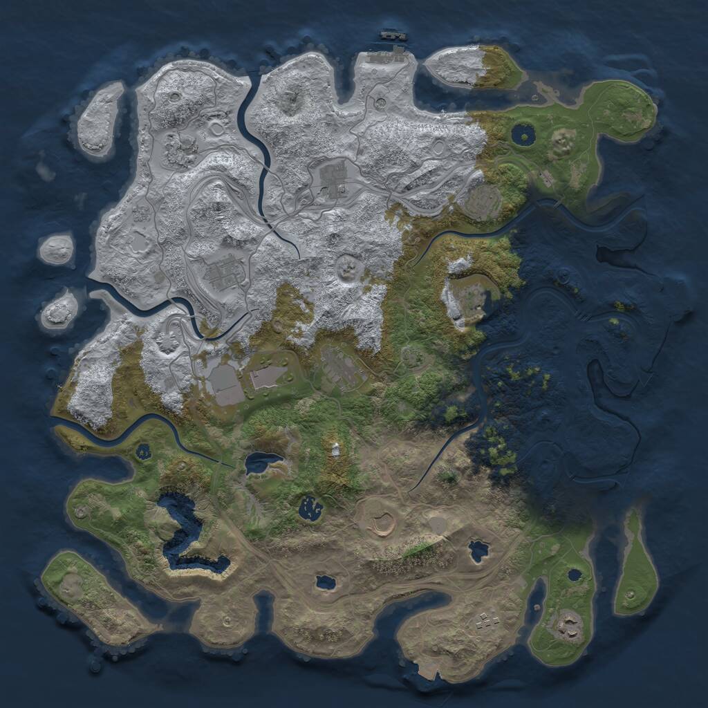 Rust Map: Procedural Map, Size: 4500, Seed: 1730272112, 17 Monuments