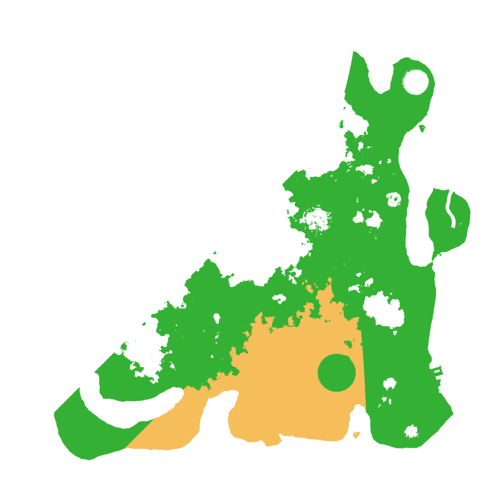 Biome Rust Map: Procedural Map, Size: 3500, Seed: 39145