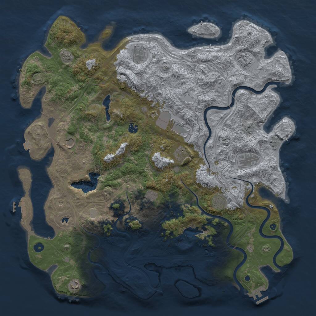 Rust Map: Procedural Map, Size: 4800, Seed: 1558042852, 17 Monuments