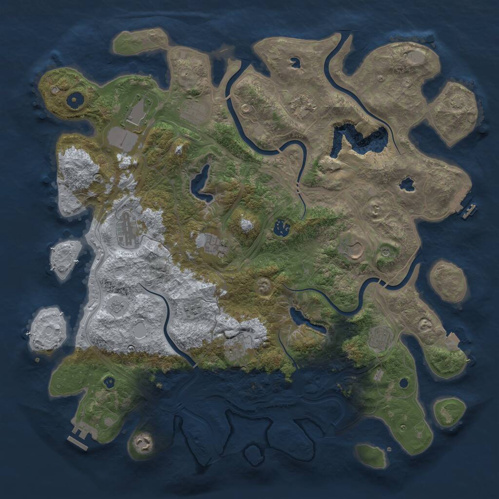 Rust Map: Procedural Map, Size: 4500, Seed: 230217, 17 Monuments