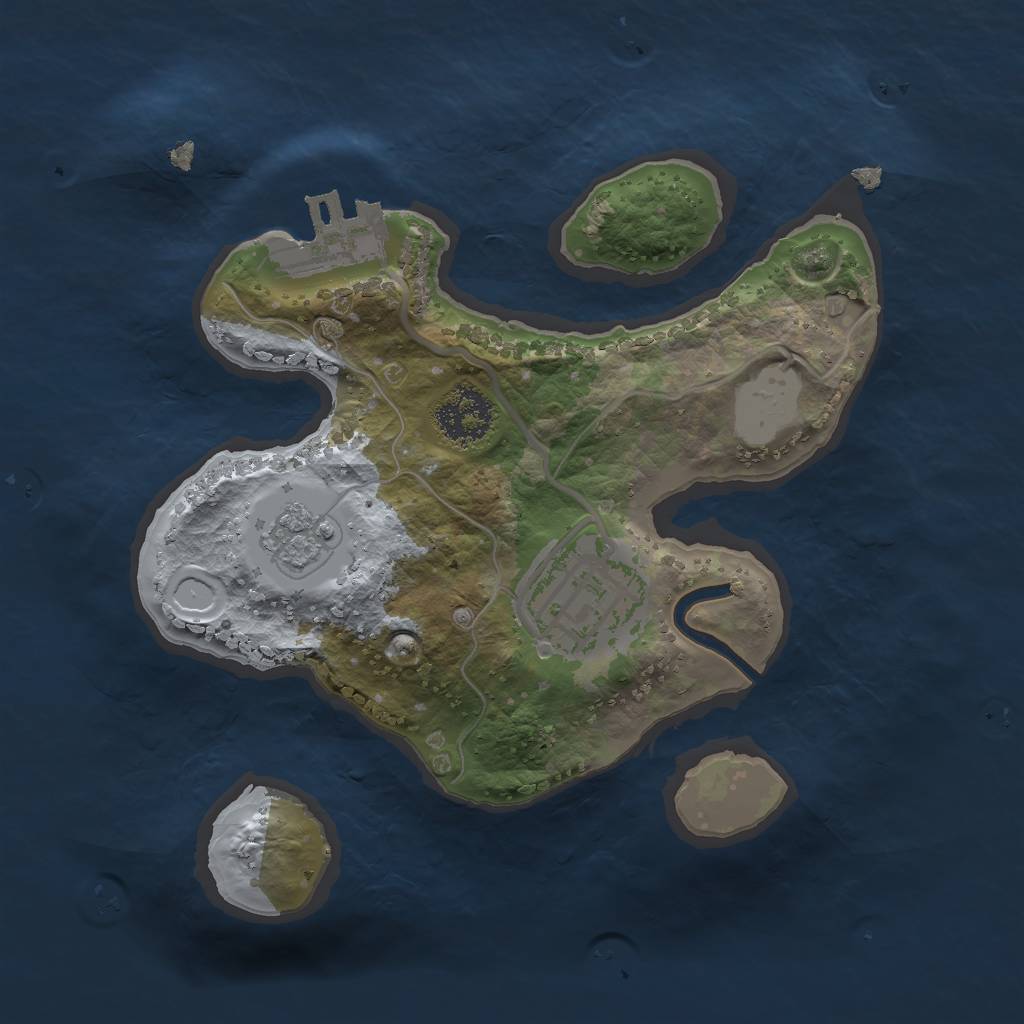 Rust Map: Procedural Map, Size: 1875, Seed: 1875, 6 Monuments