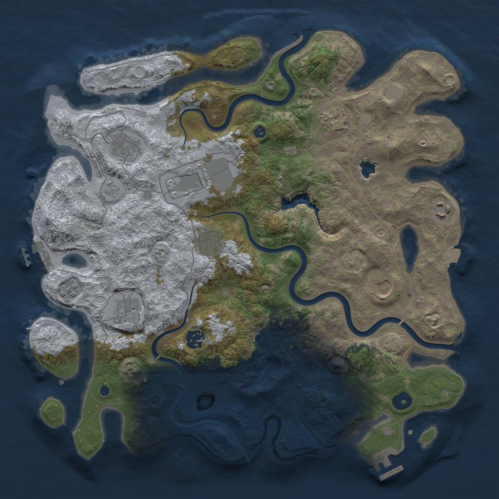Rust Map: Procedural Map, Size: 4000, Seed: 160434, 15 Monuments