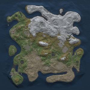 Thumbnail Rust Map: Procedural Map, Size: 3700, Seed: 1660241867, 16 Monuments