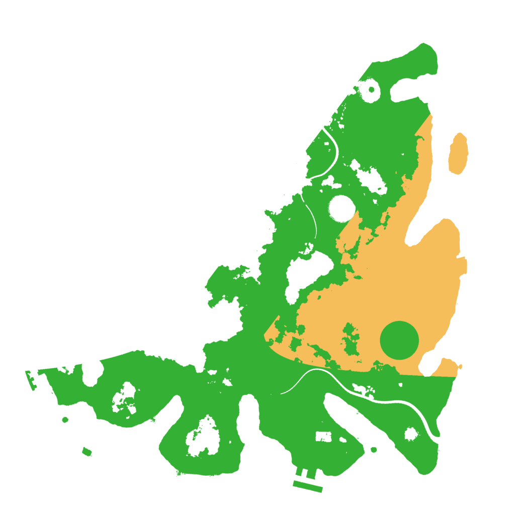 Biome Rust Map: Procedural Map, Size: 3500, Seed: 942055401