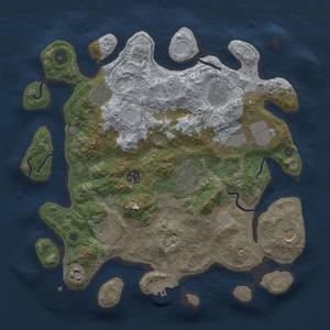 Thumbnail Rust Map: Procedural Map, Size: 3500, Seed: 692670002, 15 Monuments