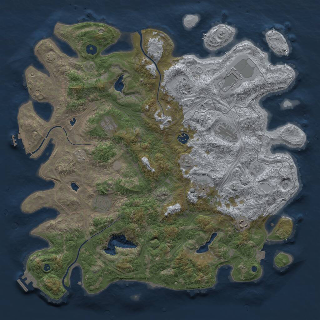 Rust Map: Procedural Map, Size: 4500, Seed: 7894301, 15 Monuments