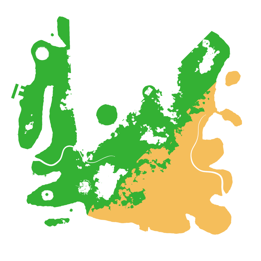 Biome Rust Map: Procedural Map, Size: 3500, Seed: 195245815