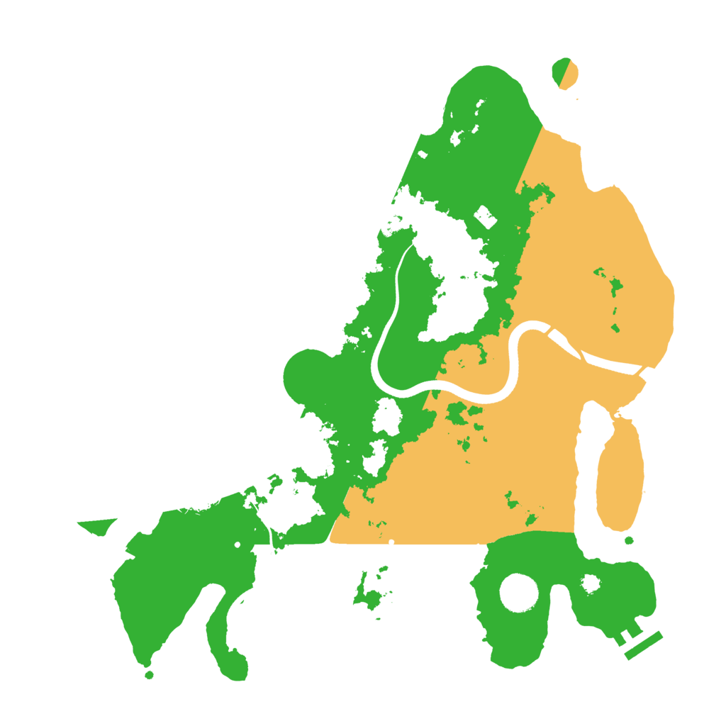 Biome Rust Map: Procedural Map, Size: 3500, Seed: 83371200
