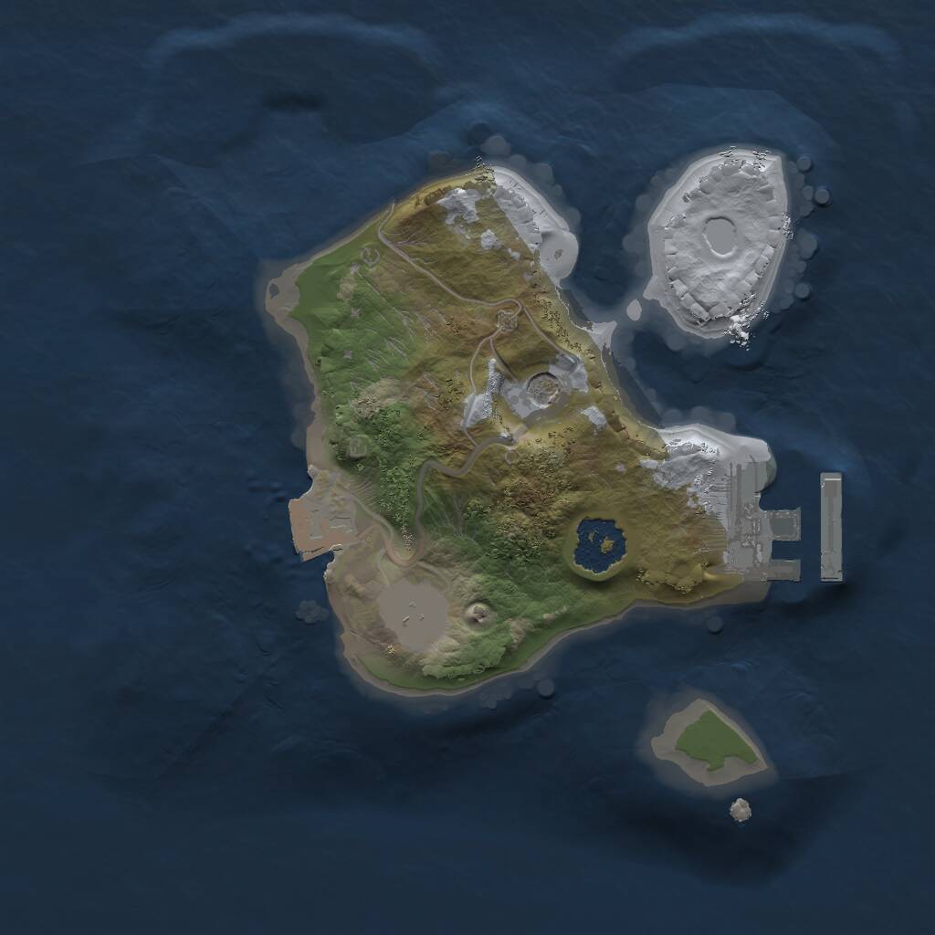 Rust Map: Procedural Map, Size: 1750, Seed: 1865217354, 3 Monuments