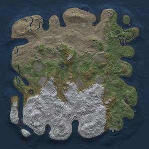 Thumbnail Rust Map: Procedural Map, Size: 4300, Seed: 68859697, 18 Monuments