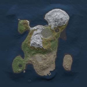 Thumbnail Rust Map: Procedural Map, Size: 2048, Seed: 1, 5 Monuments