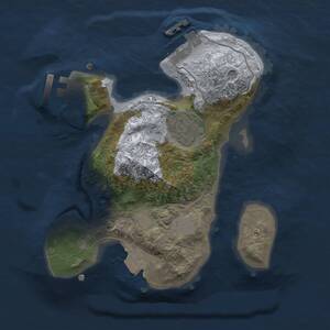 Thumbnail Rust Map: Procedural Map, Size: 2048, Seed: 1, 4 Monuments