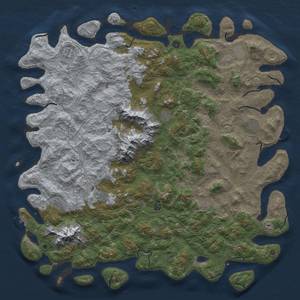 Thumbnail Rust Map: Procedural Map, Size: 6000, Seed: 1267, 18 Monuments