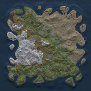 Thumbnail Rust Map: Procedural Map, Size: 4500, Seed: 53164685, 17 Monuments