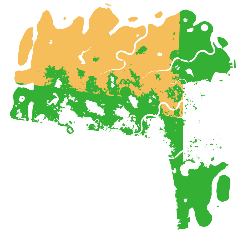 Biome Rust Map: Procedural Map, Size: 6000, Seed: 1667