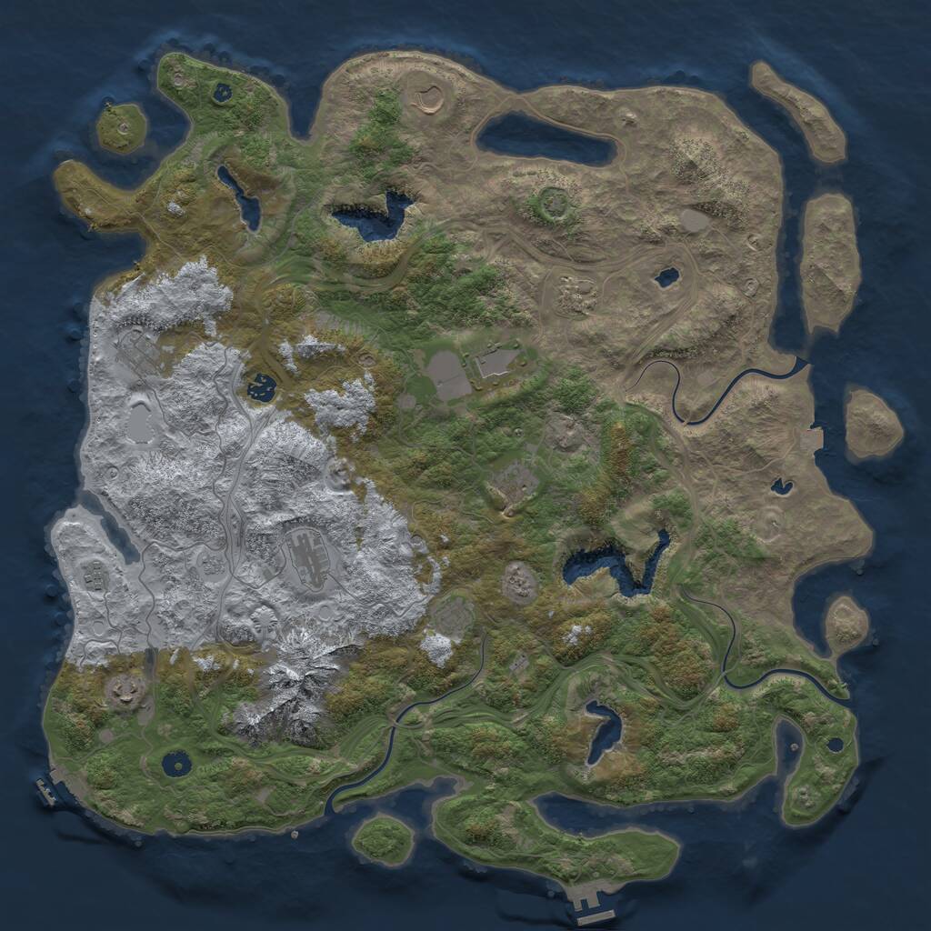 Rust Map: Procedural Map, Size: 5000, Seed: 314971862, 16 Monuments