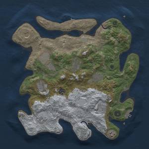 Thumbnail Rust Map: Procedural Map, Size: 3500, Seed: 763334259, 17 Monuments