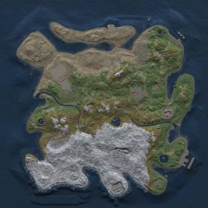 Thumbnail Rust Map: Procedural Map, Size: 3500, Seed: 763334259, 14 Monuments