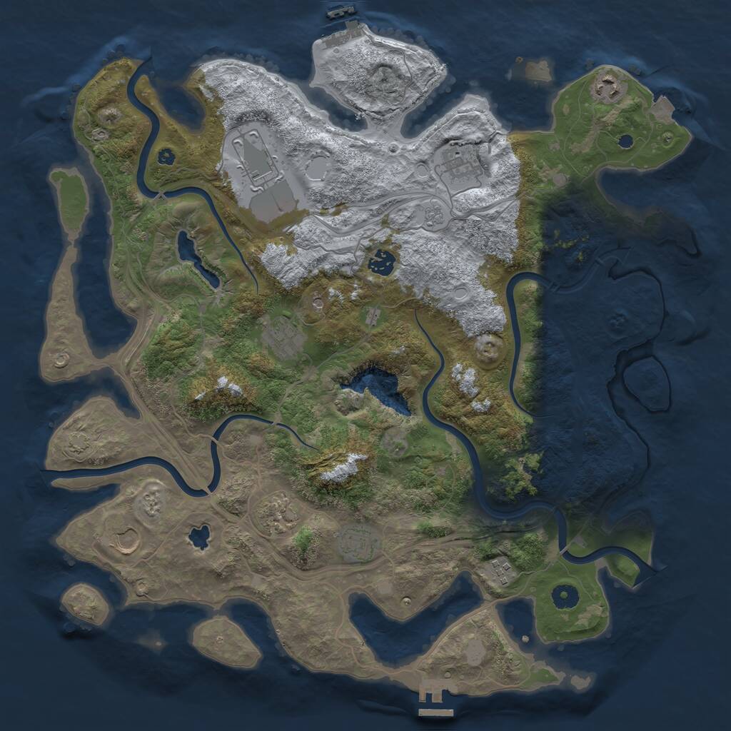 Rust Map: Procedural Map, Size: 4250, Seed: 19956, 15 Monuments