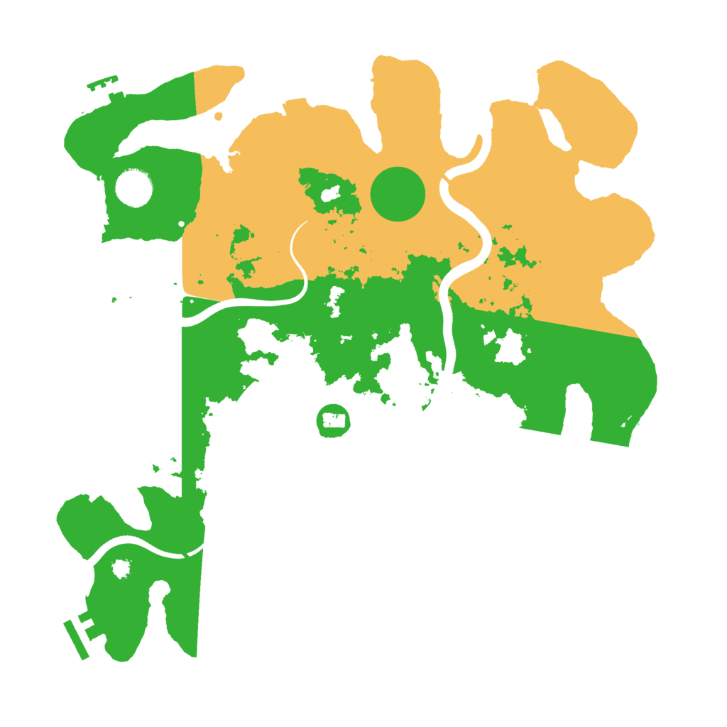 Biome Rust Map: Procedural Map, Size: 3500, Seed: 39866339