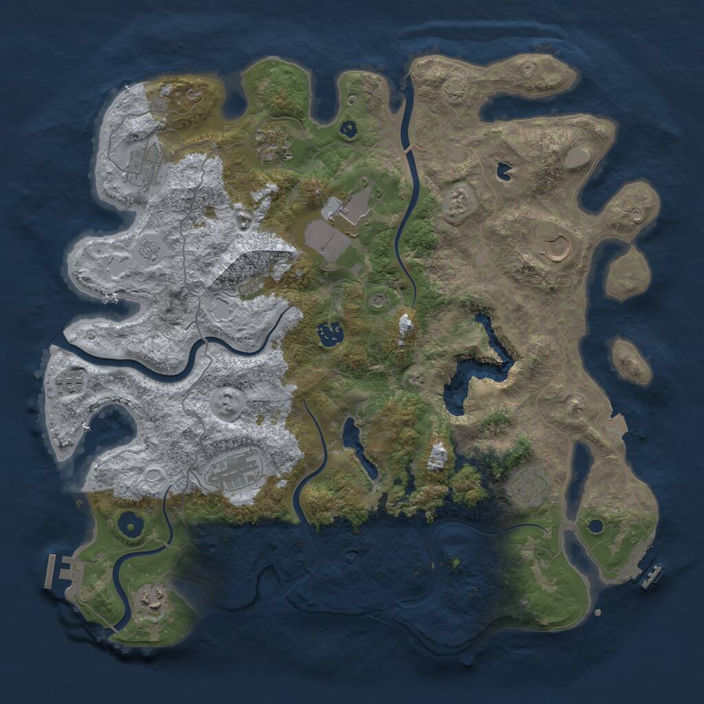 Rust Map: Procedural Map, Size: 4100, Seed: 901382198, 15 Monuments