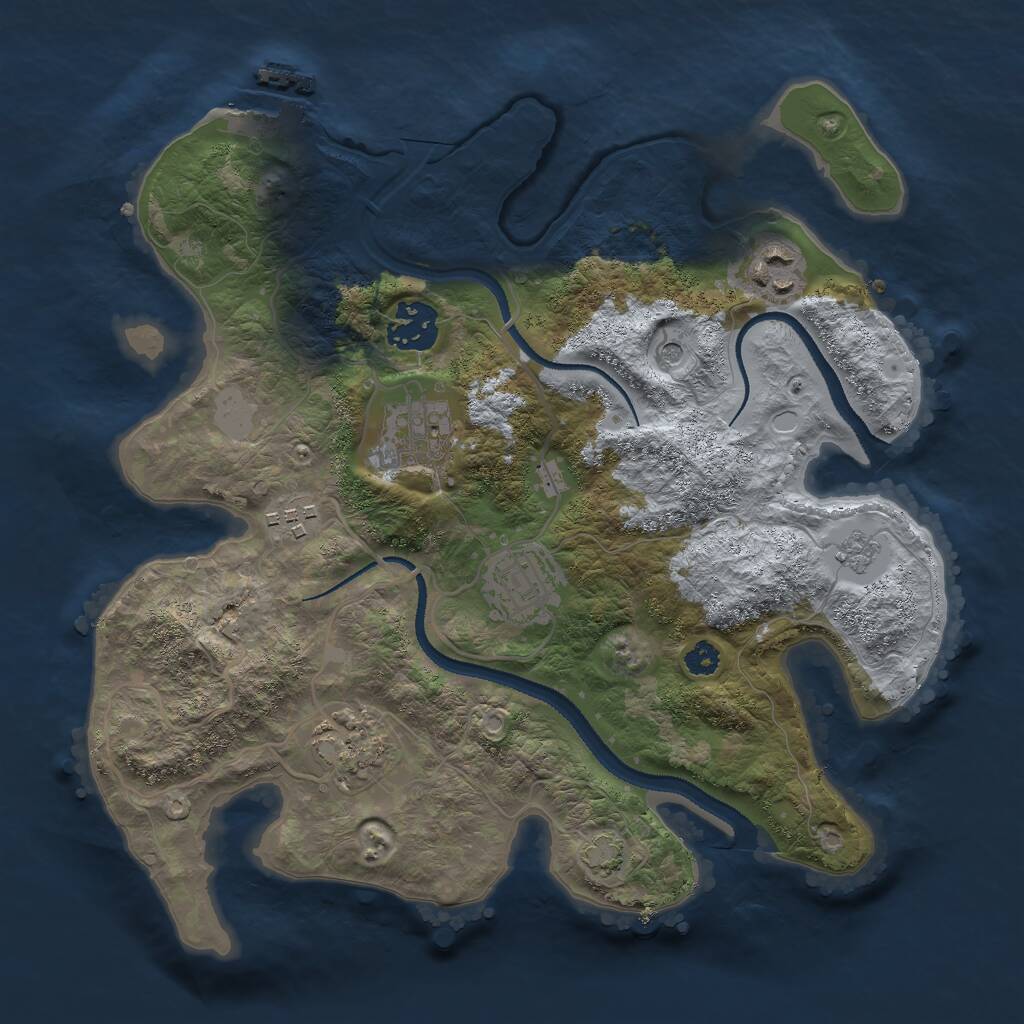 Rust Map: Procedural Map, Size: 3000, Seed: 504968322, 11 Monuments