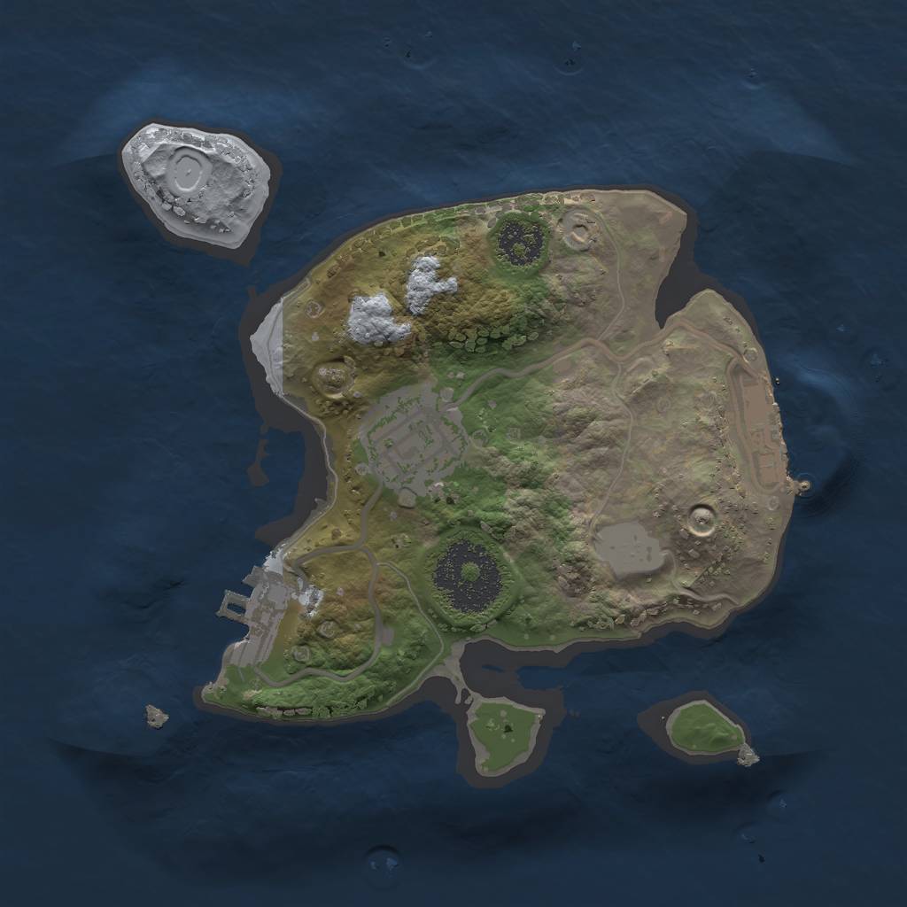 Rust Map: Procedural Map, Size: 2000, Seed: 1731127431, 6 Monuments