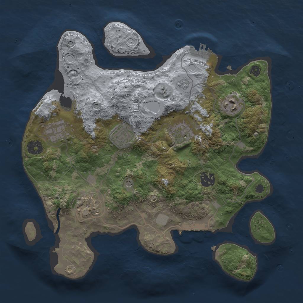 Procedural Map :: Rust Map :: Just-Wiped