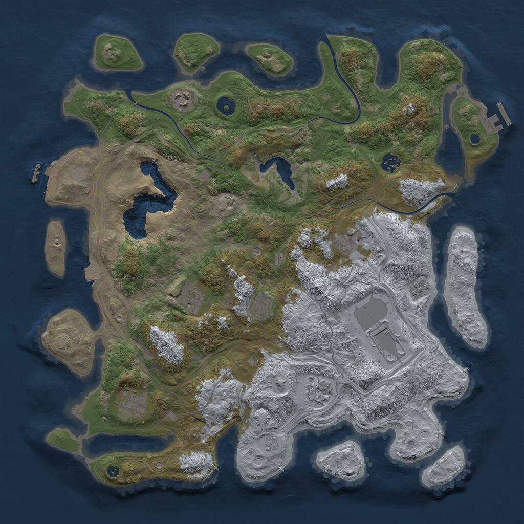 Rust Map: Procedural Map, Size: 4250, Seed: 6568776, 15 Monuments