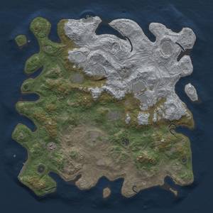 Thumbnail Rust Map: Procedural Map, Size: 4500, Seed: 54332114, 17 Monuments