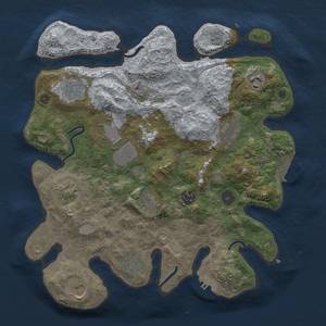 Thumbnail Rust Map: Procedural Map, Size: 3500, Seed: 3991817, 17 Monuments