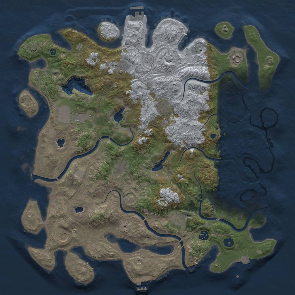 Rust Map: Procedural Map, Size: 4500, Seed: 241604066, 15 Monuments