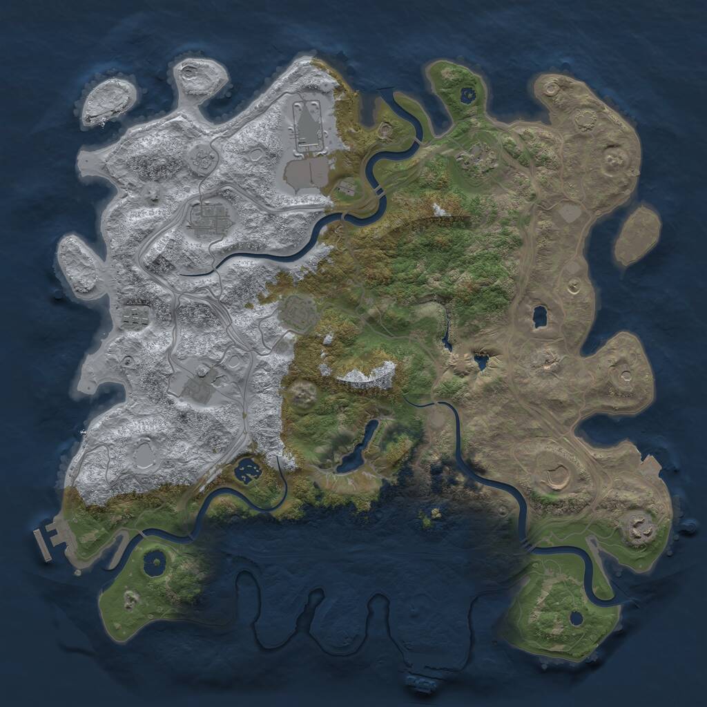 Rust Map: Procedural Map, Size: 4250, Seed: 567091372, 15 Monuments