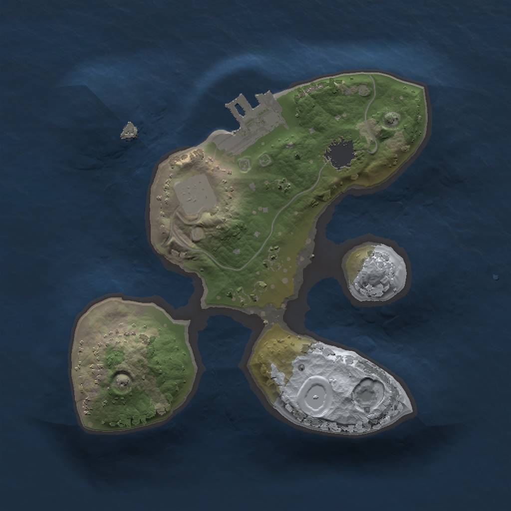 Rust Map: Procedural Map, Size: 1501, Seed: 456111, 4 Monuments