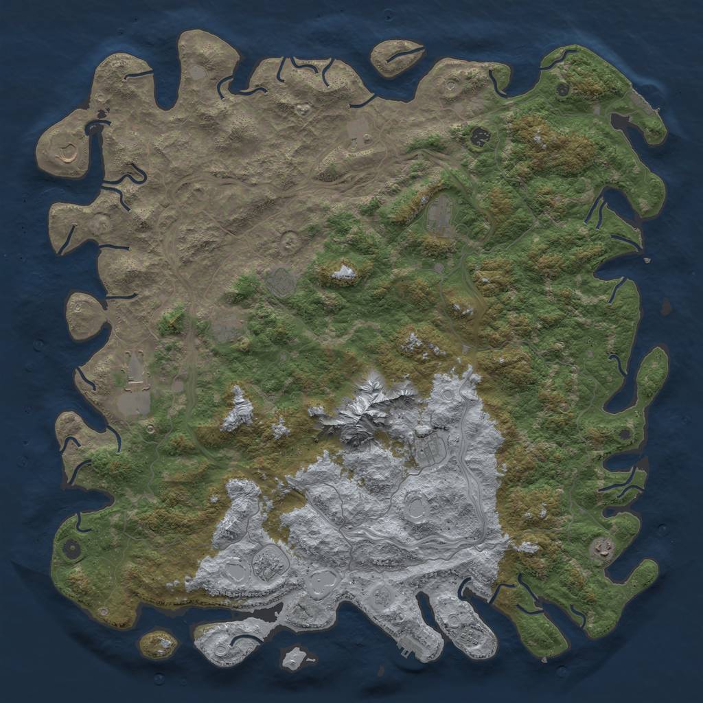 Rust Map: Procedural Map, Size: 5656, Seed: 982481177, 18 Monuments