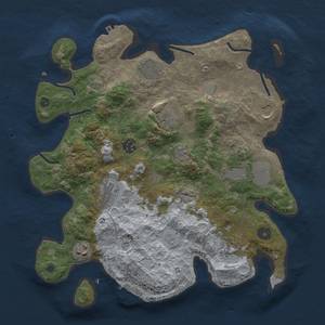 Thumbnail Rust Map: Procedural Map, Size: 3500, Seed: 813244180, 16 Monuments